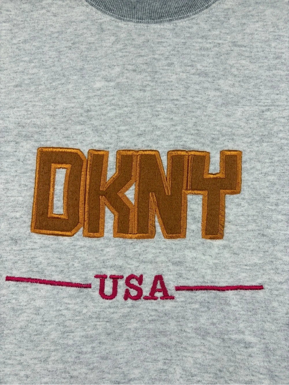 Vintage 90s DKNY USA Embroidered Spellout‎ Crewneck Sweatshirt - XL